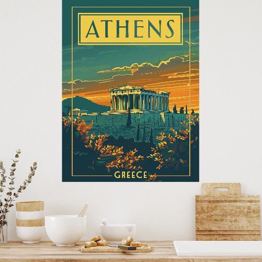  Athens, Griekenland Poster | Parthenon (Keuken)