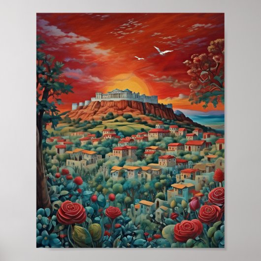 Athens Griekenland Print, Value Poster Papier (mat (Voorkant)