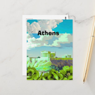 Athens Griekenland Reisansichtkaart Kunst, Athens  Briefkaart