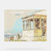 Athens Griekenland Reizen Acryl Teken –  Uitzicht Acryl Bord (Voorkant)