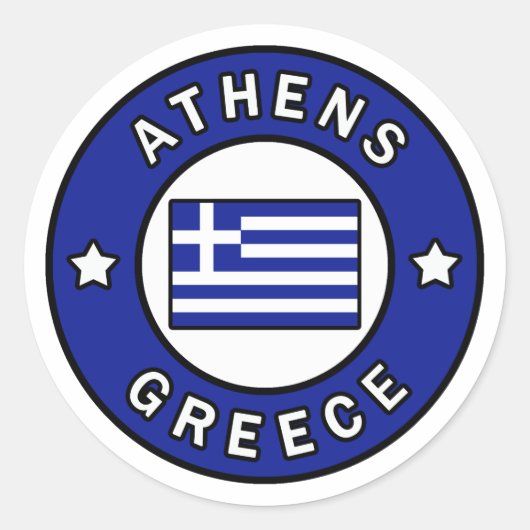 Athens Griekenland Ronde Sticker (Voorkant)