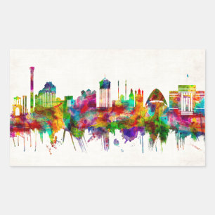 Athens Griekenland Skyline Rechthoekige Sticker
