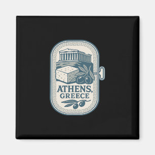 Athens Griekenland Souvenir Griekse Kaas En Reis D Magneet