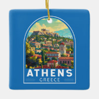 Athens Griekenland Travel Art Vintage