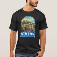 Athens Griekenland Travel Art Vintage