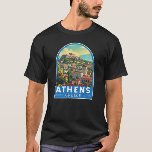 Athens Griekenland Travel Art Vintage T-shirt