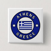 Athens Griekenland Vierkante Button 5,1 Cm (Voorkant)
