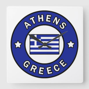 Athens Griekenland Vierkante Klok