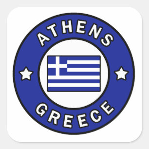 Athens Griekenland Vierkante Sticker