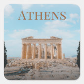 Athens Griekenland Vierkante Sticker (Voorkant)