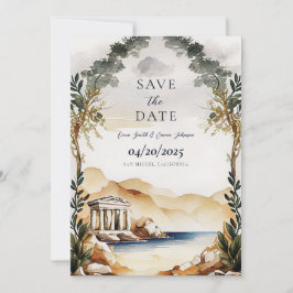 Athens Grieks Save The Date Uitnodiging