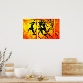 Athens Marathon Oranje Print (Keuken)