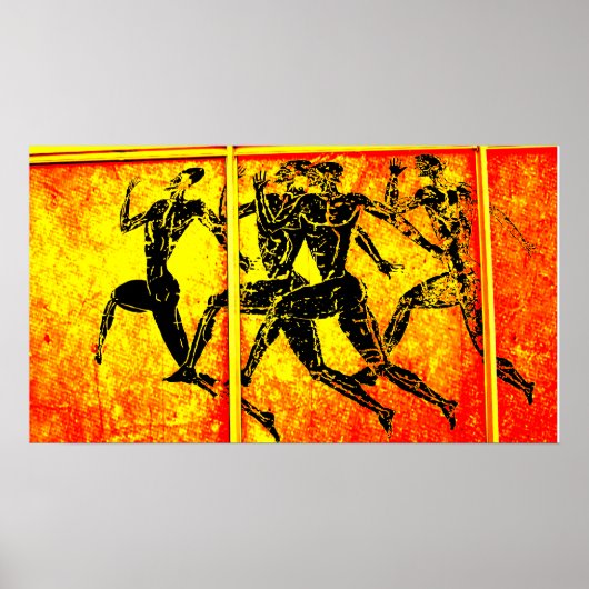 Athens Marathon Oranje Print (Voorkant)