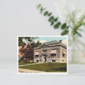 Athens NY, Bibliotheek, c1910 Vintage Briefkaart (Staand voorkant)