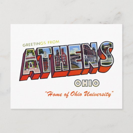 Athens Ohio Briefkaart (Voorkant)