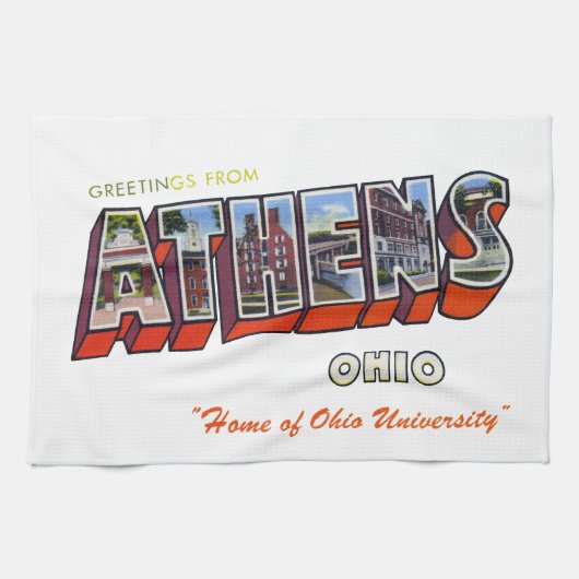 Athens Ohio Theedoek (Horizontaal)