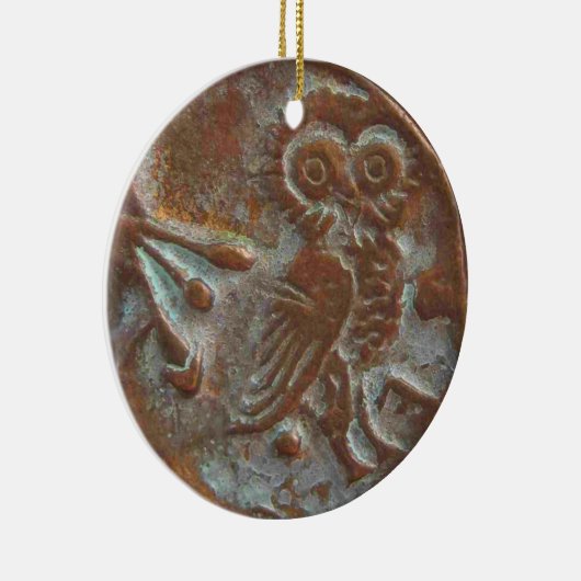Athens Owl Keramisch Ornament (Rechts)