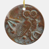 Athens Owl Keramisch Ornament (Achterkant)