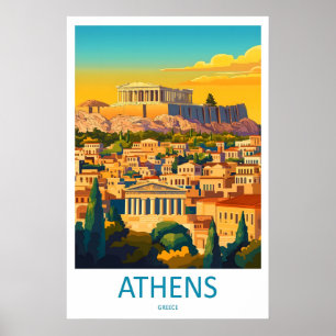 Athens Park Reis Skiën Vintage Nationale Poster