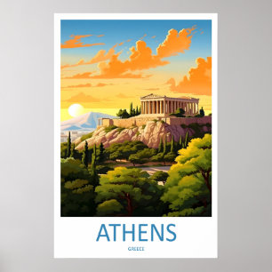 Athens Park Ski Vintage Nationale Poster Reis