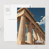 Athens Parthenon Briefkaart (Voorkant / Achterkant)