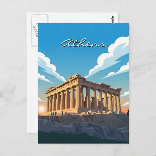 Athens Parthenon Briefkaart (Voorkant / Achterkant)