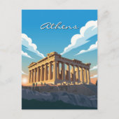 Athens Parthenon Briefkaart (Voorkant)