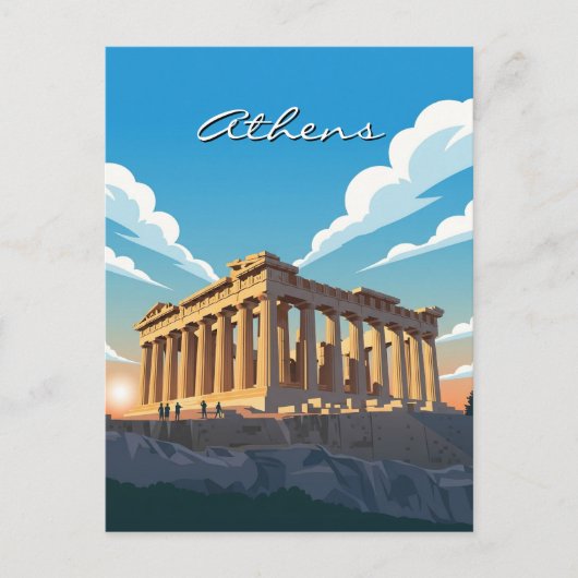 Athens Parthenon Briefkaart (Voorkant)