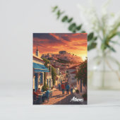 Athens Plaka Griekenland Reizen Briefkaart (Staand voorkant)