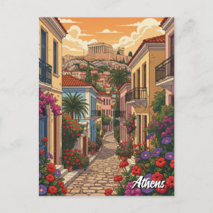 Athens Plaka Griekenland Reizen Briefkaart