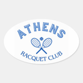 Athens Racquet Club Ovale Sticker