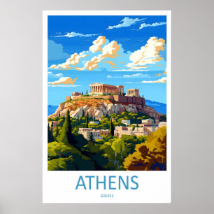 Athens Reis NationalVintage Skigebied Poster