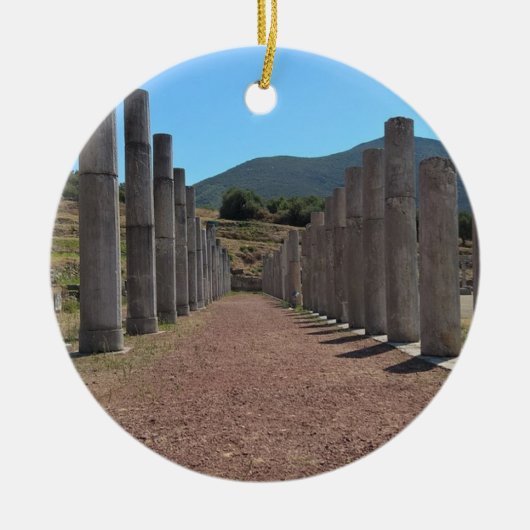 Athens Schilderachtig kerstversiering Keramisch Ornament (Voorkant)