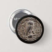 Athens Silver Tetradrachme Ronde Button 5,7 Cm (Voorkant /achterkant)