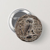 Athens Silver Tetradrachme Ronde Button 5,7 Cm (Voorkant /achterkant)