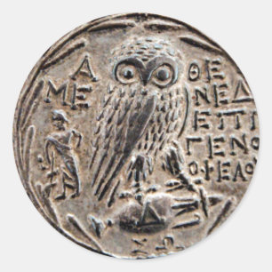 Athens Silver Tetradrachme Ronde Sticker
