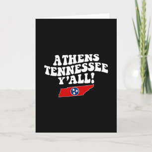 Athens Tennessee Y'all Tn Zuidelijke Vakantie  Kaart