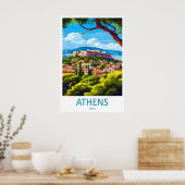 Athens Vintage Reisposter Park Ski Nationaal Poster (Keuken)