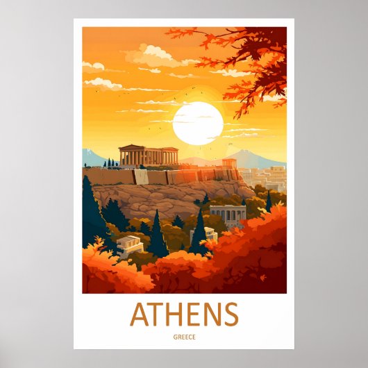 Athens Vintage Reisposter Ski Nationaal Park Poster (Voorkant)