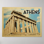 Athens Vintage Travel Poster (Voorkant)