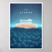 Athens Vintage Travel Poster (Voorkant)