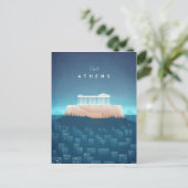 Athens Vintage Travel Poster - Art Briefkaart (Staand voorkant)