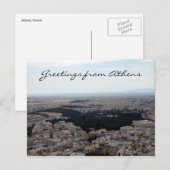 athens vista groeten briefkaart (Voorkant / Achterkant)