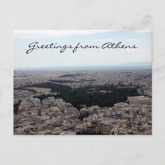 athens vista groeten briefkaart (Voorkant)