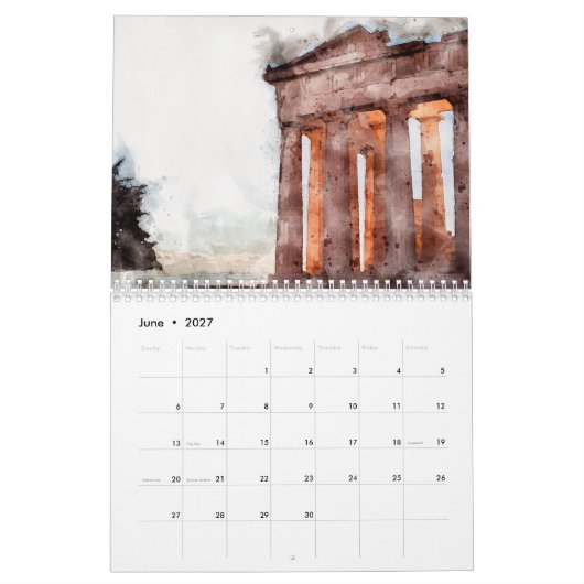 ATHENS WATERVERVEN CALENDAR KALENDER (Jun 2027)