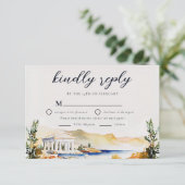 Athens Wedding RSVP | Uitnodiging Griekenland skyl (Staand voorkant)