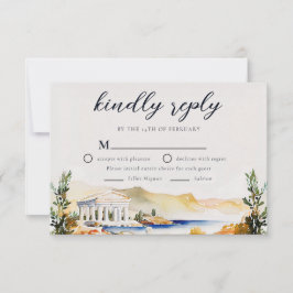 Athens Wedding RSVP | Uitnodiging Griekenland skyl