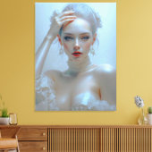 Ätherisch Elegante Schönheit im Pastellglanz Canvas Afdruk (Insitu (Woonkamer))