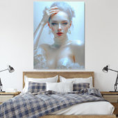 Ätherisch Elegante Schönheit im Pastellglanz Canvas Afdruk (Insitu (Slaapkamer))