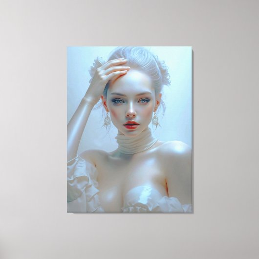 Ätherisch Elegante Schönheit im Pastellglanz Canvas Afdruk (Voorkant)